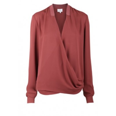 Dante 6 Desmond Wrap Blouse - Dark Earth Dante 6 Desmond Wrap Blouse - Dark Earth